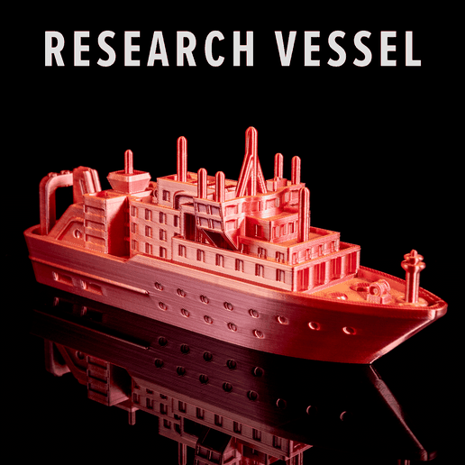 🛥️ Research Vessel・ STL File for 3D printing・Cults