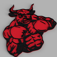 1.png Angry Bull Angry Muscles Boxing Gloves Logo Boxing Box Wall Picture