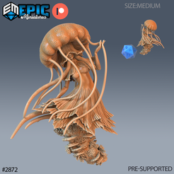 Octopus Mermaid Pattern With Fins Jelly Fish 3D Printed Skinny