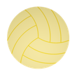 Untitled.png Clay Cutter STL File Large Volley Ball Trinket/Ornament  - Home Decor Digital File Download- 5 sizes and 2 Cutter Versions, cookie cutter