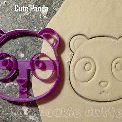 cute panda.JPG STL-Datei Cute Panda Cookie Cutter・3D-druckbares Modell zum herunterladen