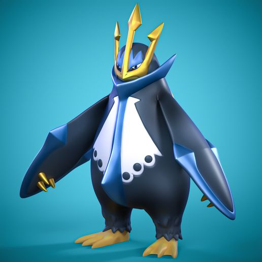 High Quality Empoleon Miniature - 3D Printable STL Model For Tabletop Gaming and Display