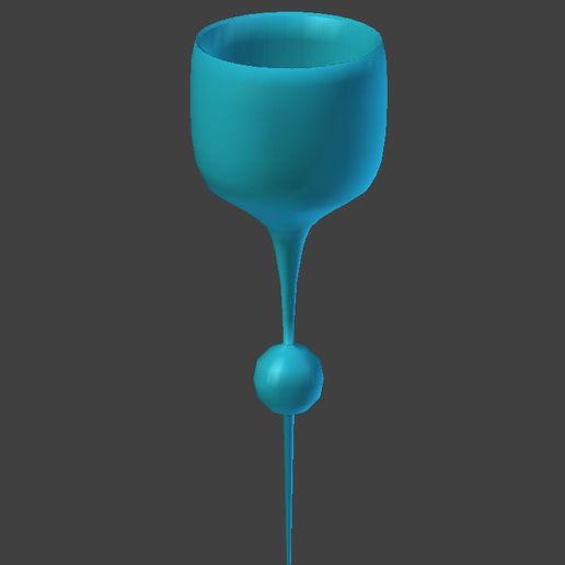 Floating Wine Glass 3D model