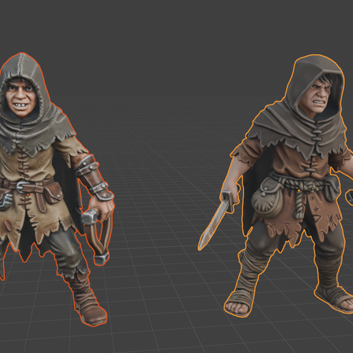 Village Ruffians Set 2  (64mm RPG Miniatures)