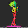 D.png Medusa Gorgon - Elegante traje negro sin mangas - Soul Eater Anime Figure - Impresión 3D