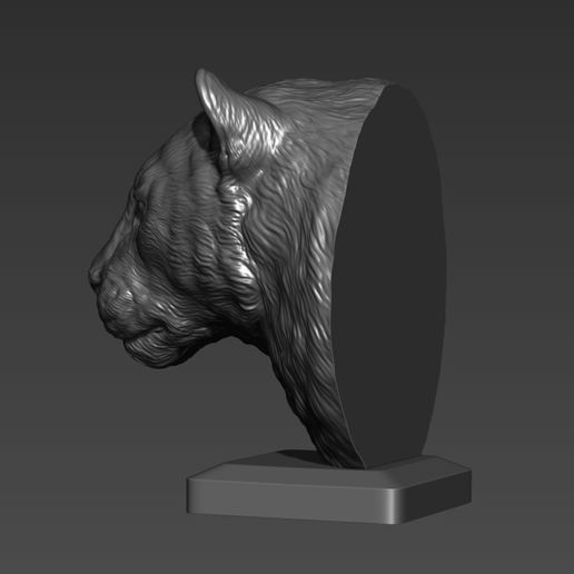 48.jpg Archivo OBJ Pantera cabeza de leopardo・Modelo de impresión 3D para descargar, guninnik81