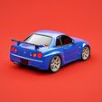 3D-Nissan-Skyline-GTR-2.jpg Nissan Skyline GTR R34 (1999) Model Kit Car