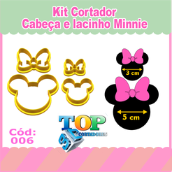 MINNIE-5CM.png Kit Cortador Minnie (Cabeça e Lacinho)5cm e 3cm