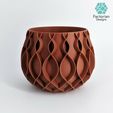 Folie5.jpg Plant Pot "Bellvere" | Planter STL to 3D print | Extra Drainage Pot  + Drain Tray Version