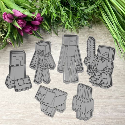 minecraft.jpg Lot de 6 emporte-pièces Minecraft