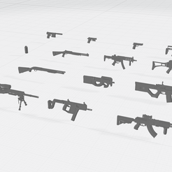 All-Weapons-2022.png 3D Printing Guns 16 Files | STL, OBJ | Weapons | Keychain | 3D Print | 4K | Toy