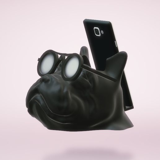 telephone holder pencil pot bulldog butler 3D model