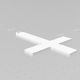 InvertedCross.png Inverted Cross Pendant STL, Cross Outline, Upside Down Cross Silhouette