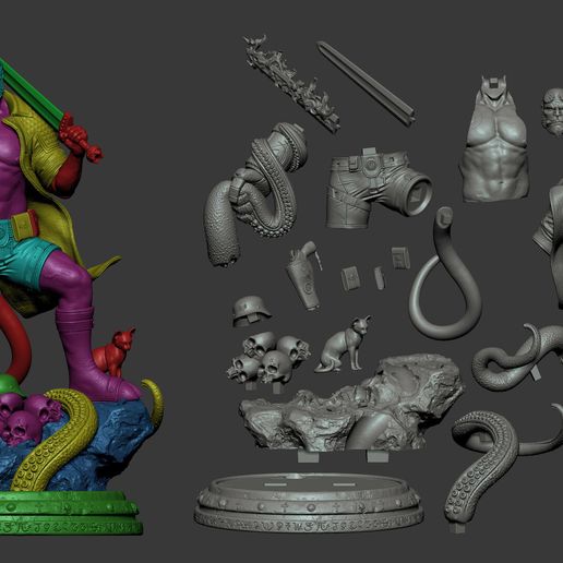 turino-3d-cortes.jpg Descargar archivo Hellboy 3d Model BPRD Comics • Diseño imprimible en 3D, carlos26
