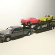 IMG_20230702_124203.jpg 1/64 比例 Greenlight Matchbox Hotwheels AUTOTTRANSPORT GOOSENECK 拖车，可装 4 辆压铸车