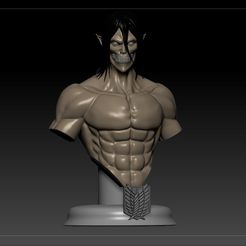 a Sd ae STL file Eren Yeager titan Form Bust・3D printing idea to download, Heatblas