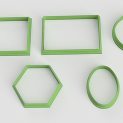 geometrico.png STL file Geomeric Cookie Cutter x5・3D printing model to download