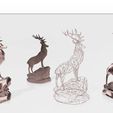 5.jpg Deer - Deer - Voxel - LowPoly - Wireframe 3D Model Print