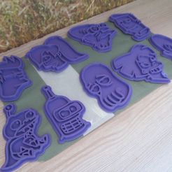 1.jpg STL file Cookie cutters - Futurama Set of 9・3D printing template to download