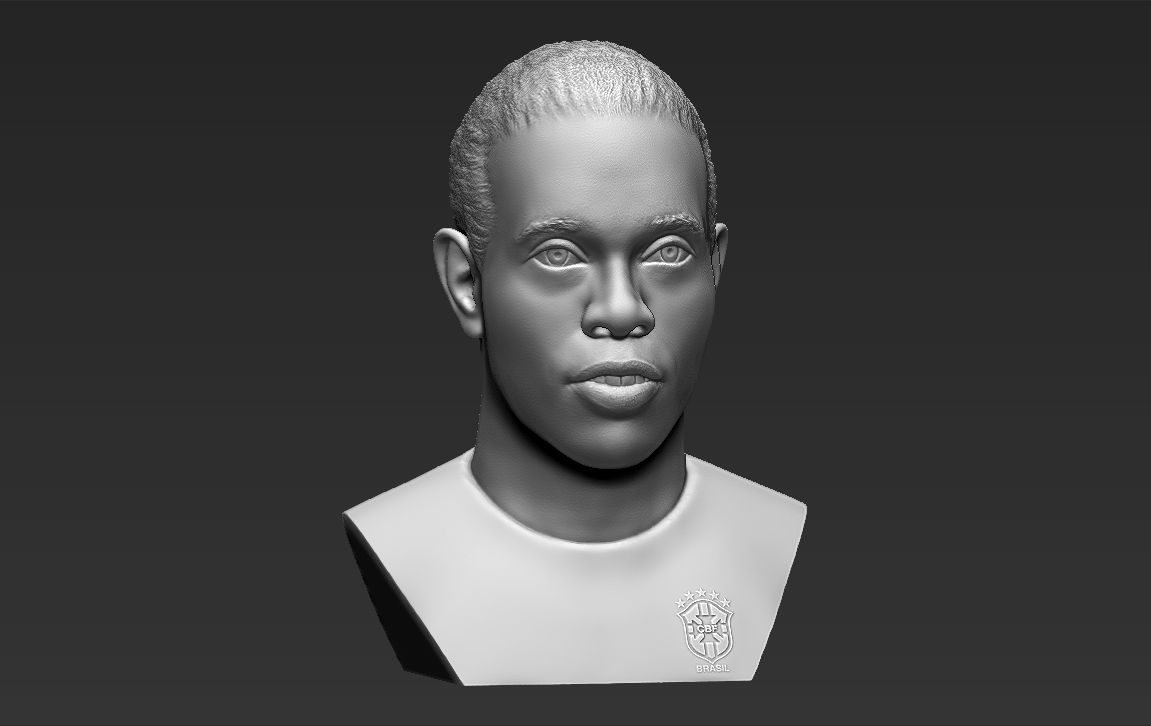 11.jpg 3D file Ronaldinho bust 3D printing ready stl obj formats・3D printing model to download, PrintedReality