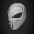 2099SpiderManFront34RightWireFrame.png Spider Man 2099 faceshell for Cosplay 3D print model