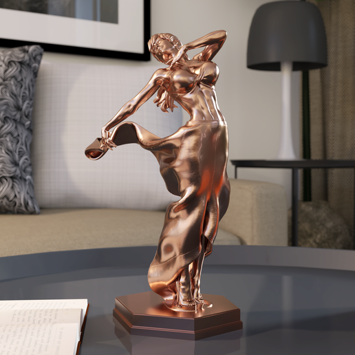 Woman Sexy Body In Flying Silk Fabric - 3D model önizlemesi