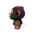 005.png Modelo 3D de gorila / macaco com baixo teor de poliéster - Pronto para imprimir e jogar