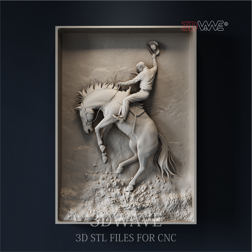 🤠 Cowboy with horse 3d stl file for CNC・ STL File for CNC machining ...