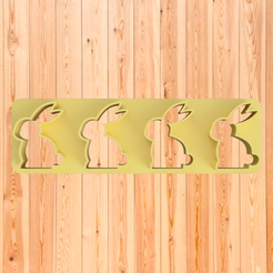 MINICORTANTE-CONEJO.png Mini ruler cutter Easter bunny - Easter Day cookies cutter
