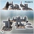 2.jpg Set of ruins with wall sections, windows, and debris (1) - Modern WW2 WW1 World War Diaroma Wargaming RPG Mini Hobby