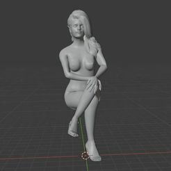 M27.jpg Descargar archivo STL M27 Mujer Sentada piernas cruzadas • Objeto para impresión 3D, Builder3D