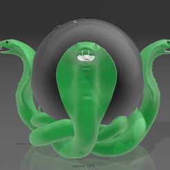 ALEXA_ECHO_DOT-5_4-SNAKES.jpg Archivo STL Suporte Alexa Echo Dot 4a e 5a Geração 4 Snakes・Objeto imprimible en 3D para descargar