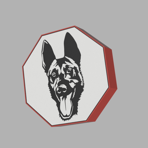 🐶 3D Dog Lamp - Modern Lighting Decoration (Octagonal Format)