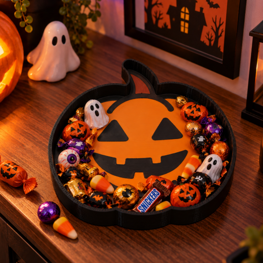 Bandejas de bocadillos, caramelera o guarda llaves para Halloween