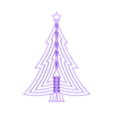 ChristmasTreeRotationStarTop_StarCutout.STL Ornement de sapin de Noël rotatif