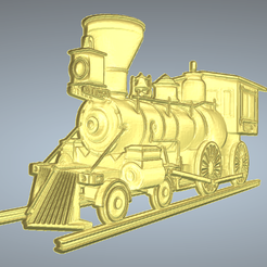 Train1.png Locomotora de tren 3D en relieve Tallado CNC