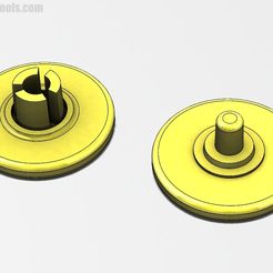 Bearing_Caps_01_01.jpg Free STL file Bearing Caps for Fidget Spinner (8x22x7mm Ball Bearing)・3D printing model to download