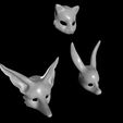 t3_00000.jpg 3 Animal Kabuki Fetish Masks