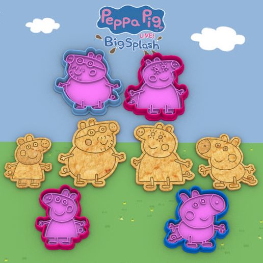 PEPPA PIG - Kit 4 Cutters 3D model