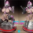 24.jpg Archivo 3D Chica mandaloriana con bebé Yoda con versión NSFW y versión miniaturas COMBO PACK・Plan imprimible en 3D para descargar
