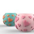 planter4.261.jpg Love Heart Shape Planter, Valentine's Day Love Decor, Surprise and Gift for Couple, Love Gift, Ready to Print, 3D STL File Digital Download
