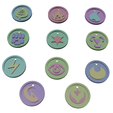 random-color-v3.png Super Collection Pokemon Types [33 keyrings]