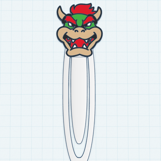 Super Mario Bowser Bookmark 3D model