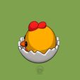 p13.jpg Easter chiken with egg 3d model