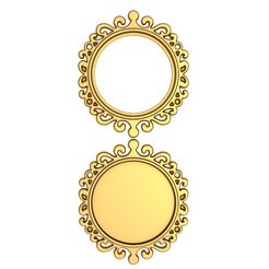 56566888.jpg 3D file Photo frame stl/Mirror Frame stl file/Carved Frame printre/Round frame stl/cnc frame・Template to download and 3D print