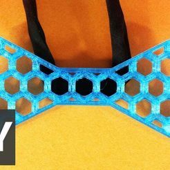 Panal_4.0.jpg Free STL file Honey comb bow tie - Honey comb Bow tie・3D printing model to download