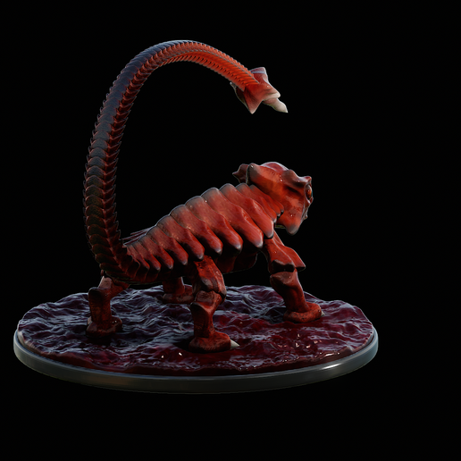 Agascorpion-highpoly-8.png Agascorpion hell monster statue fantasy agama / Scorpio POSE 1
