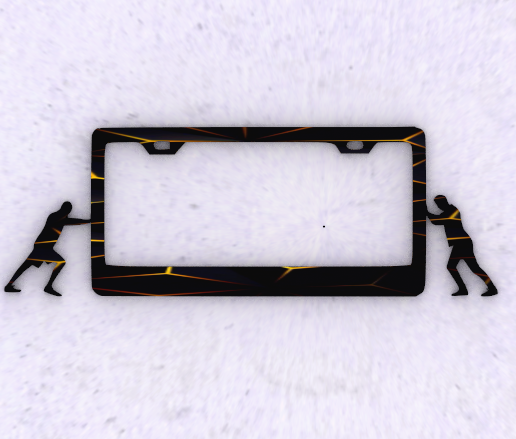 Universal Sport Style License Plate Frame | Premium Push Silhouette Design | Bike & Car Compatible | 3D Printable STL