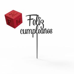 feliz-cumpleaños.jpg Archivo STL Feliz cumpleaños Cake Topper・Idea de impresión 3D para descargar
