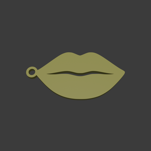Lips Charm – 3D Printable Token